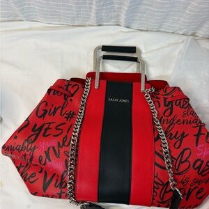 Sassy Jones Lori confidence red and Black Women's Bag